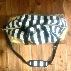 Pottery Barn, Emily & Meritt, striped duffel bag.